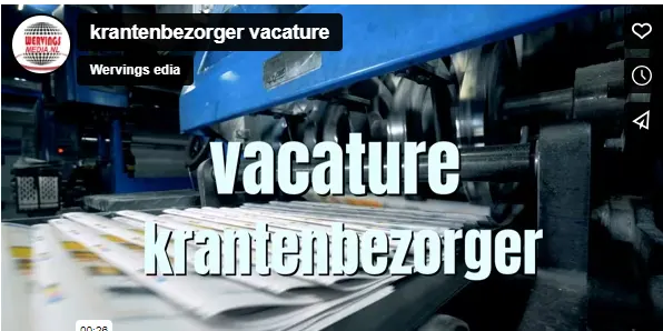 krantenbezorger vacature