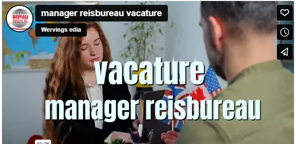 manager reisbureau vacature